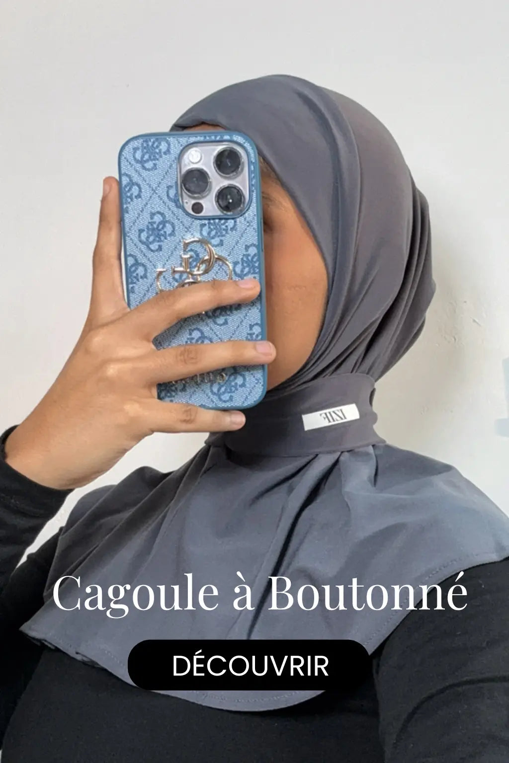 Hijab Cagoule Boutonné