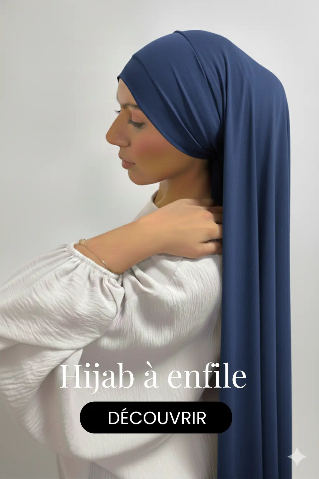 Hijab jersey premium à enfile