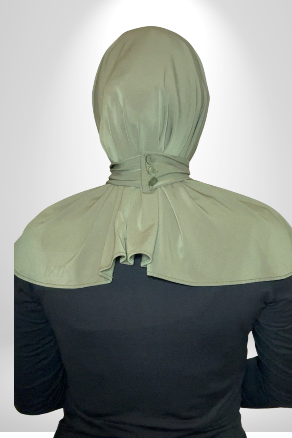 Cagoule Boutonné vert olive - Izifhijab