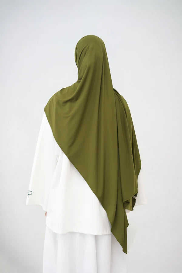Hijab jersey premium vert kaki - Izifhijab