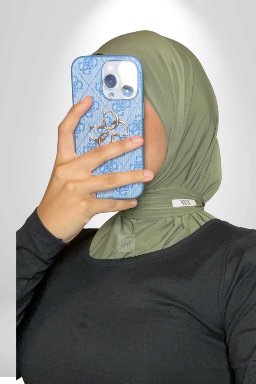 Cagoule Boutonné vert olive - Izifhijab