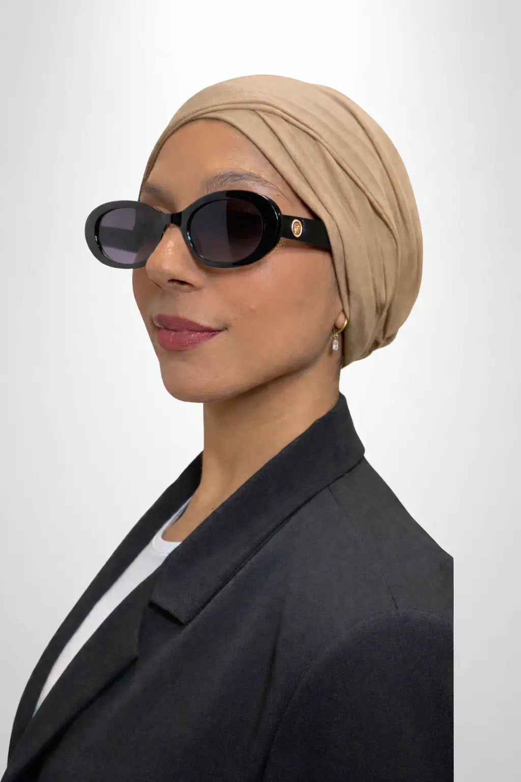 Bonnet turban beige Izifhijab