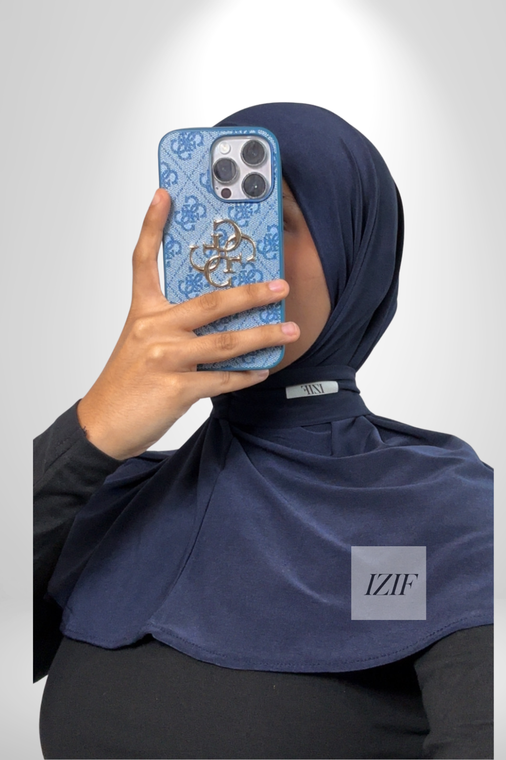 Cagoule Boutonné bleu marine - Izifhijab