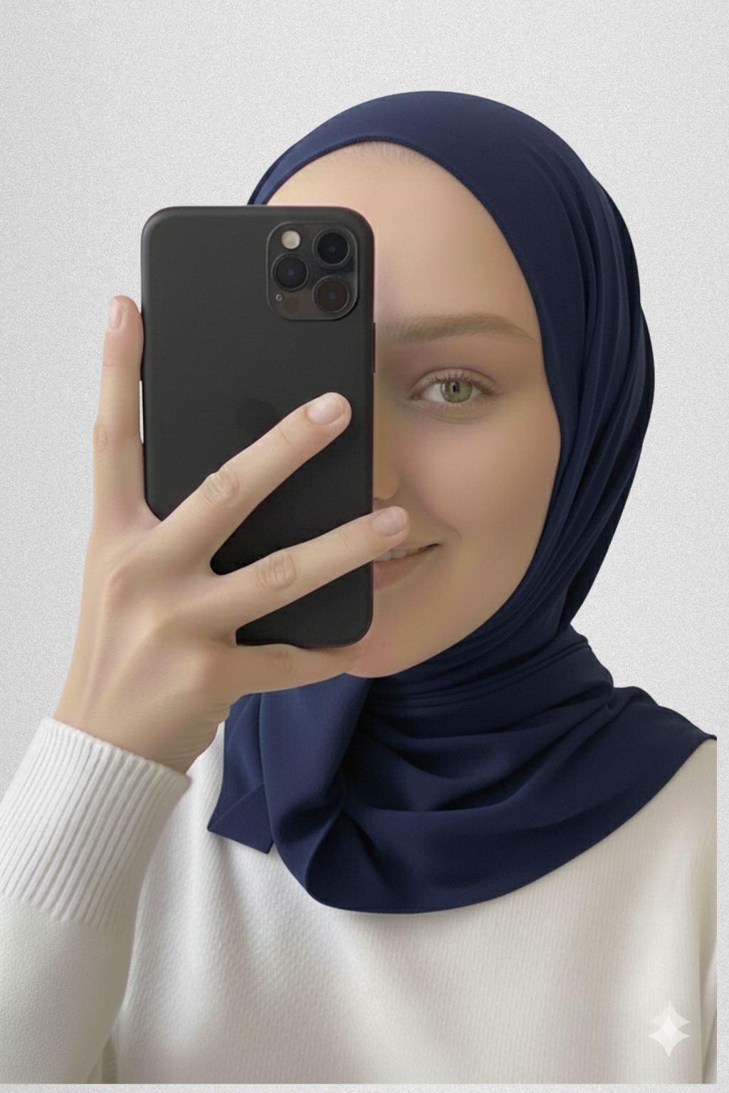 Cagoule Modal à enfiler bleu marine - Izifhijab