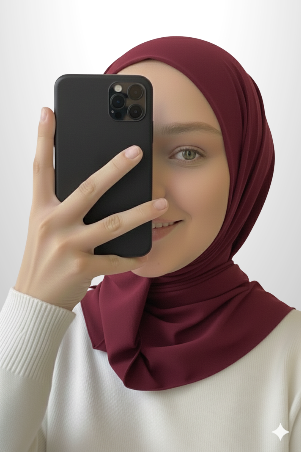Cagoule Modal à enfiler bordeaux - Izifhijab