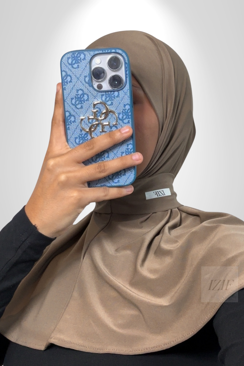 Cagoule Boutonné  Taupe - Izifhijab