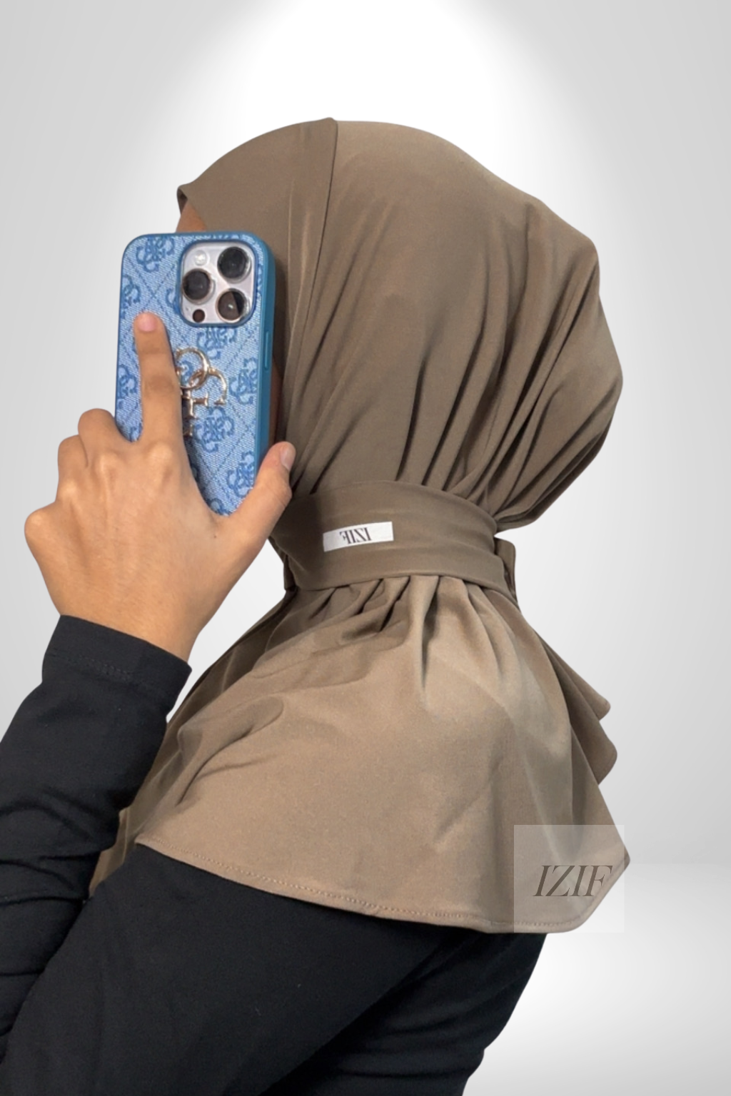 Cagoule Boutonné  Taupe - Izifhijab