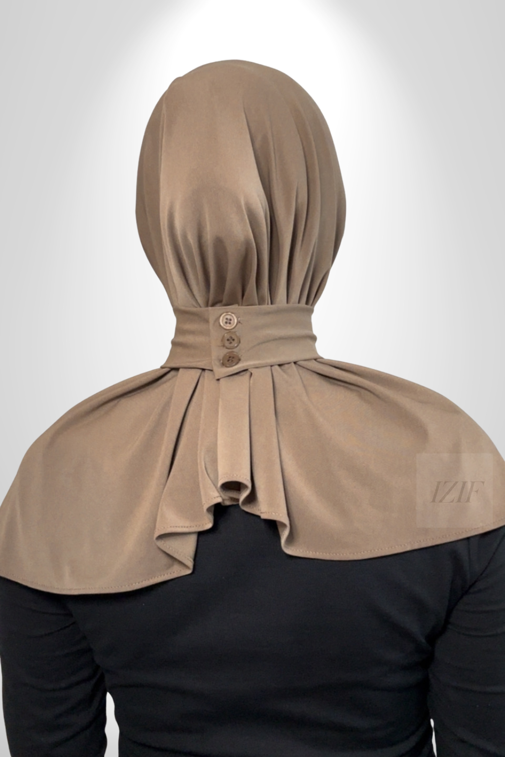 Cagoule Boutonné  Taupe - Izifhijab