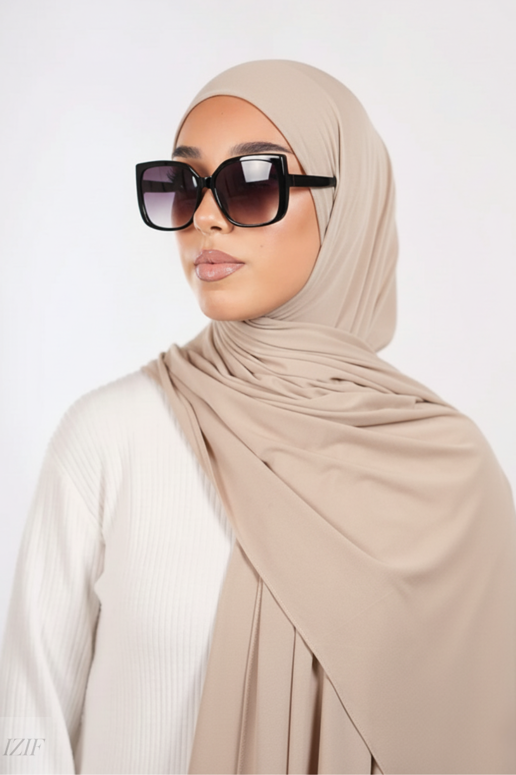 Hijab jersey liquide beige - Izifhijab