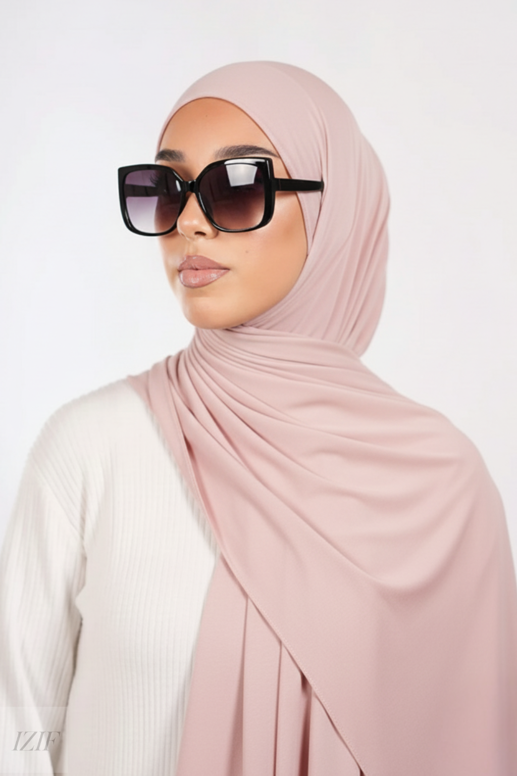 Hijab jersey liquide rose - Izifhijab
