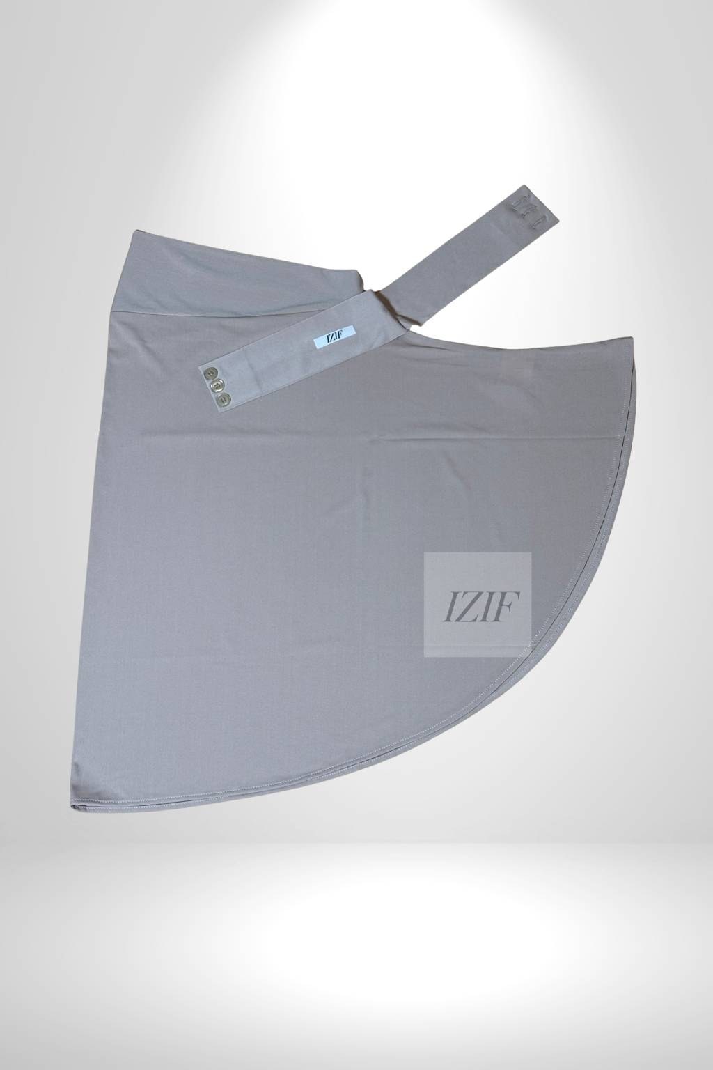 Cagoule Boutonné gris claire - Izifhijab