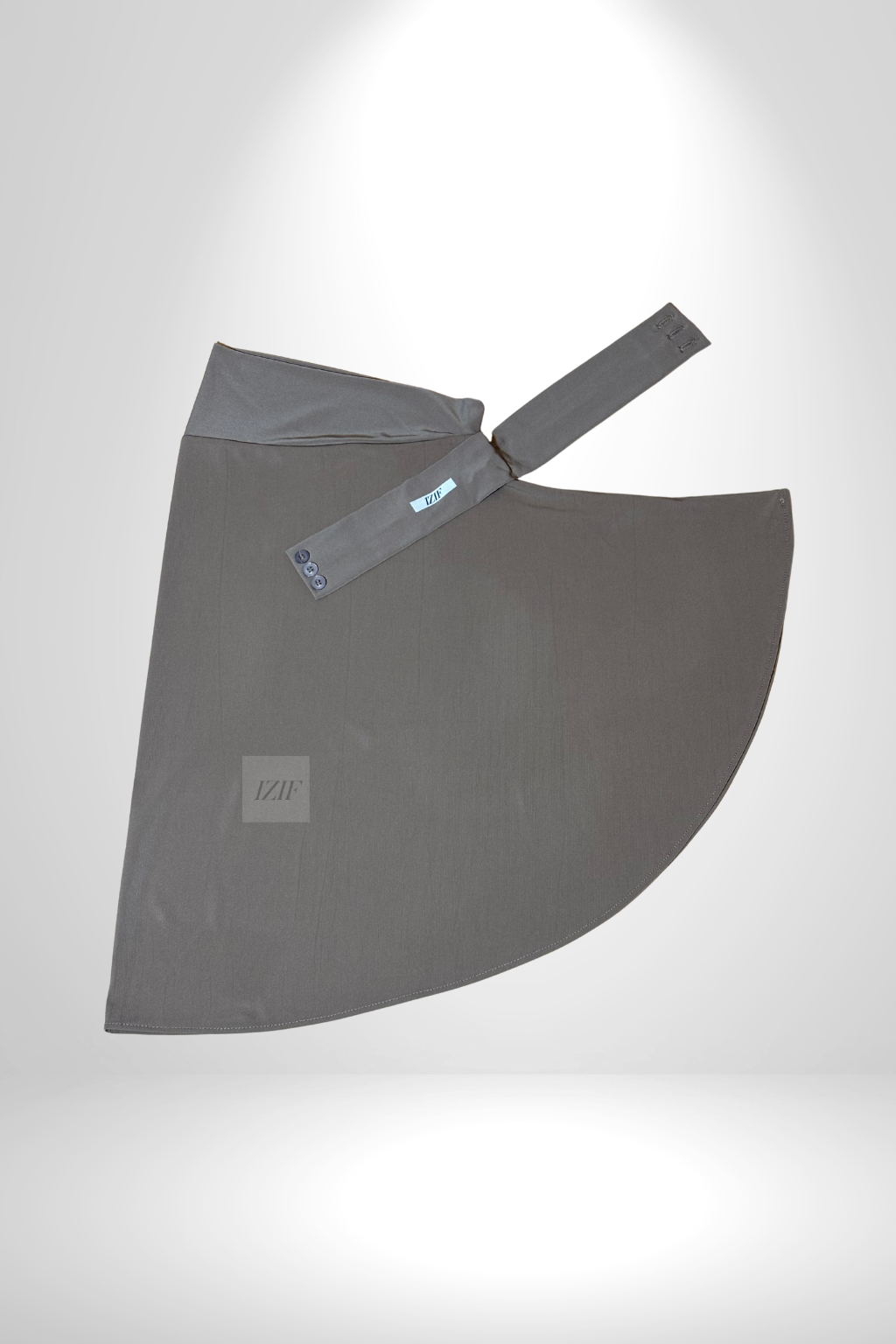 Cagoule Boutonné gris souris - Izifhijab