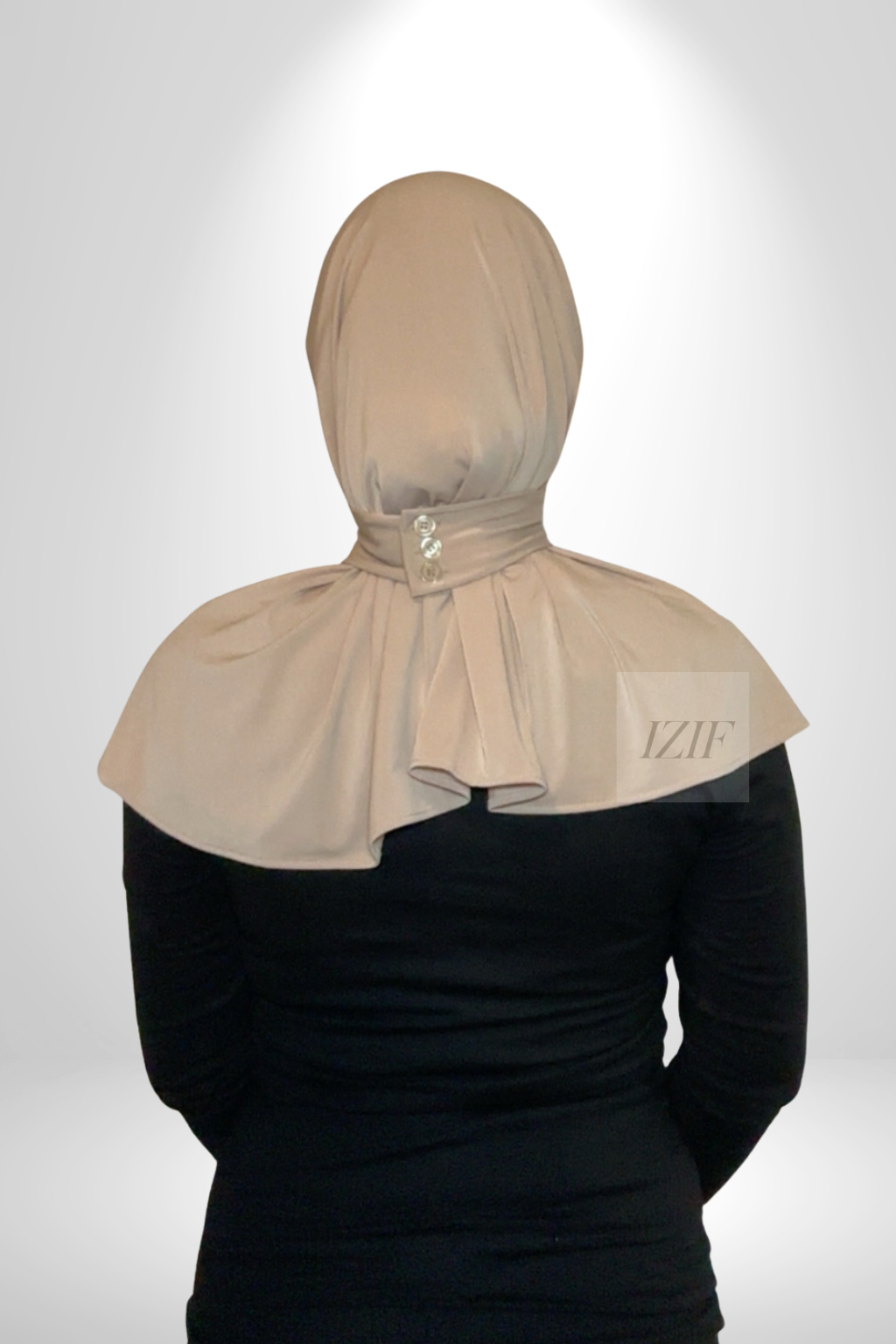 Cagoule Boutonné beige - Izifhijab