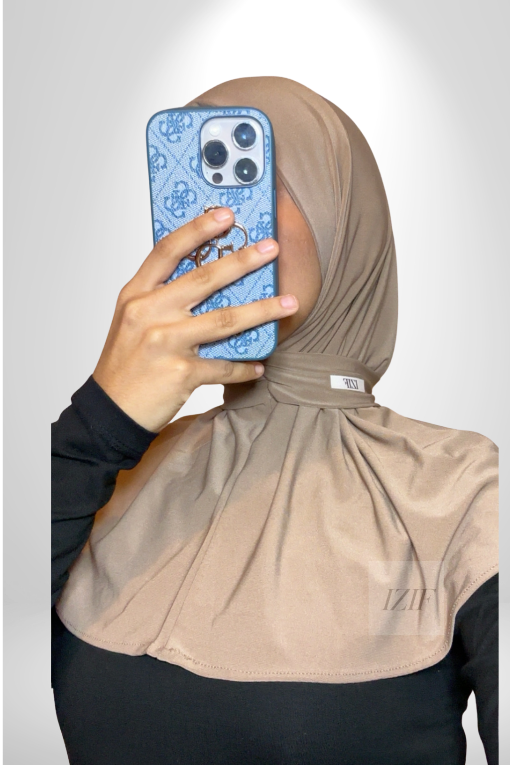 Cagoule Boutonné beige - Izifhijab