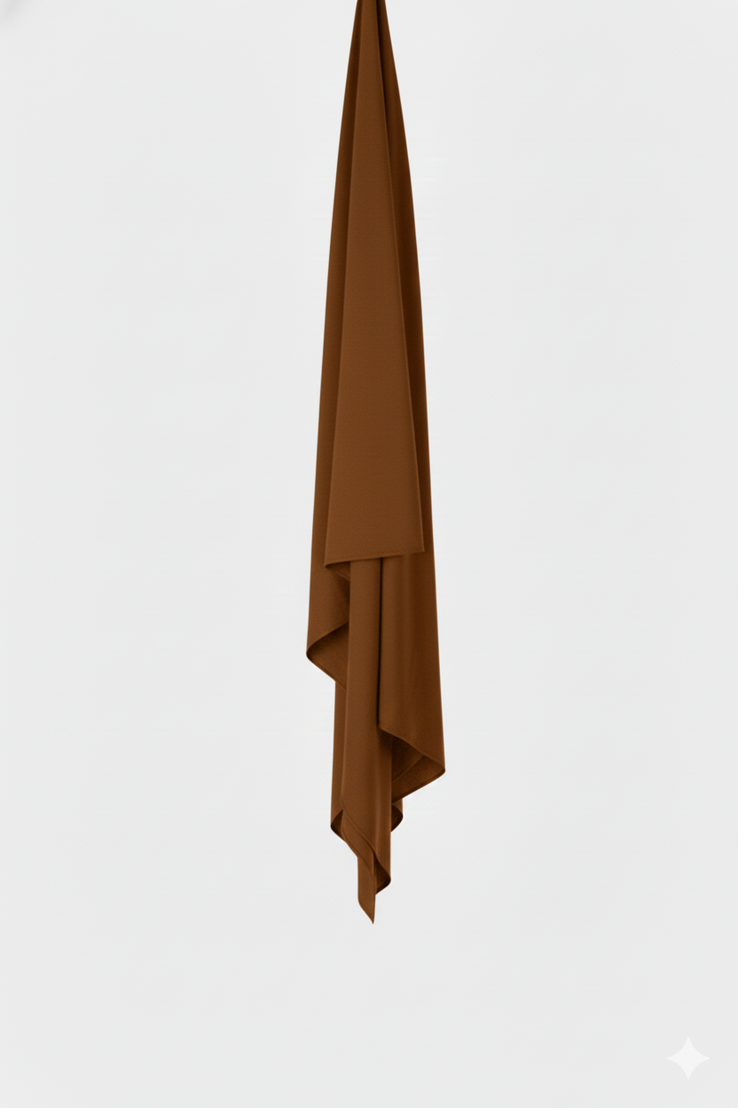 Hijab jersey liquide brun chocolat