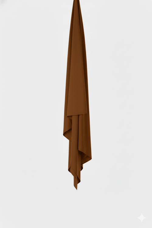 Hijab jersey liquide brun chocolat