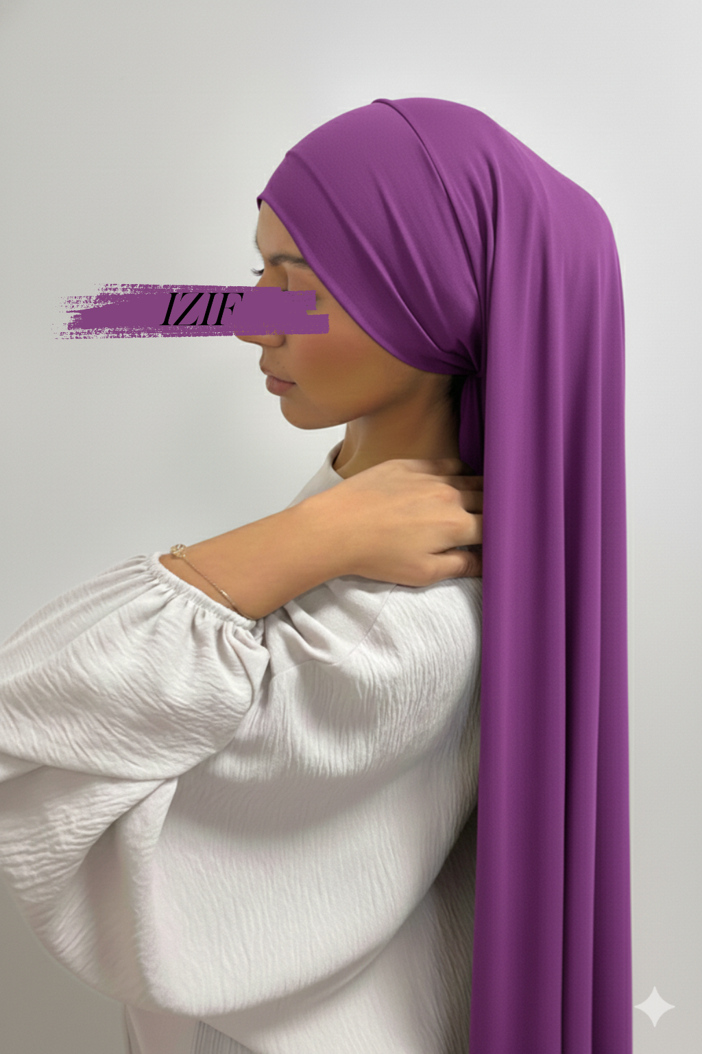 Hijab à enfile violet - Izifhijab